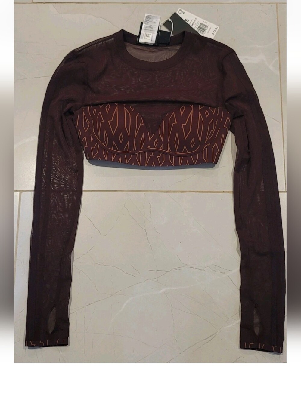 IVY Park Beyoncé x Adidas Monogram Crop Top Sz M MSRP: $75